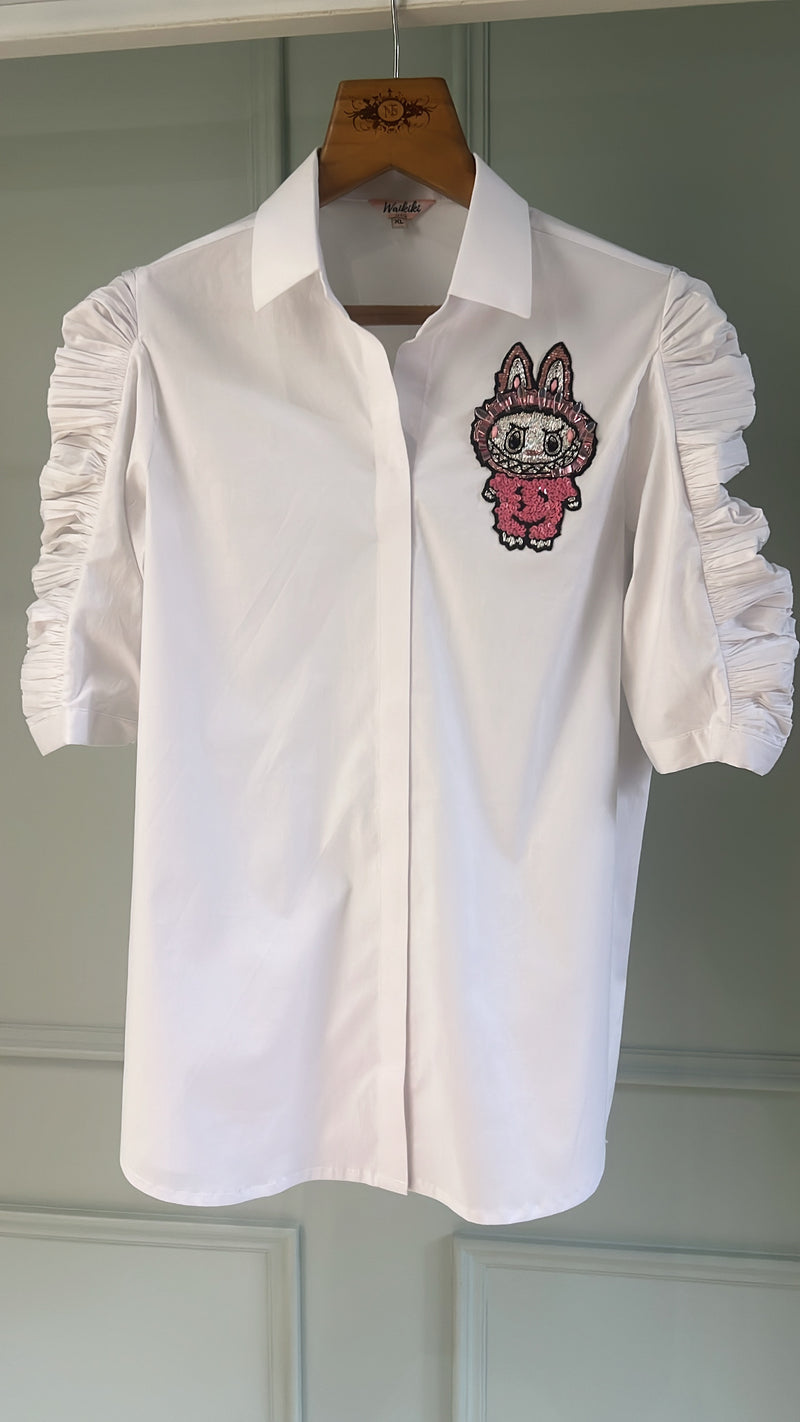 Labubu lovin' white shirt