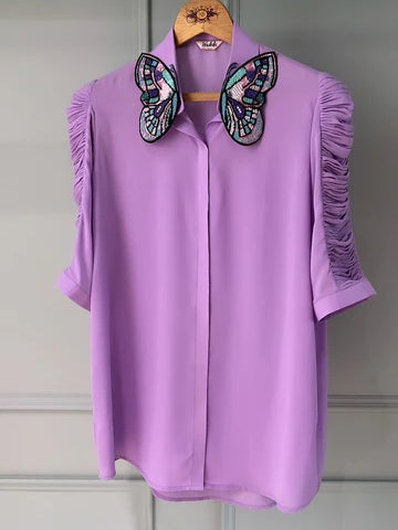 Angel Ruffle Georgette Shirt