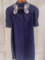 Butterfly Ruched Dress