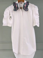 Butterfly Ruched Dress