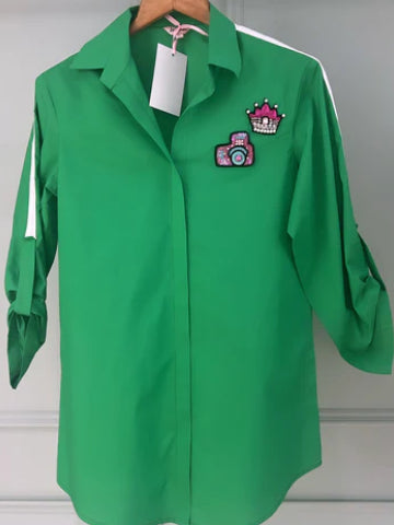 Camera Crown Piping Shirt