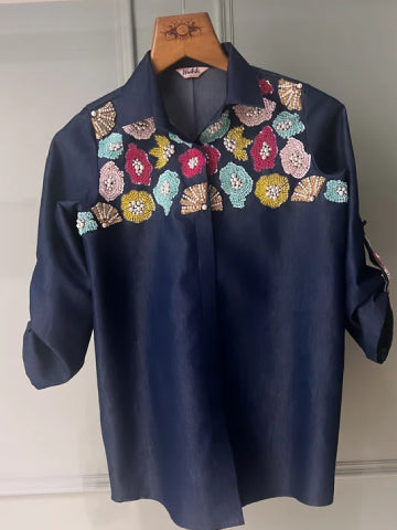 Denim Fleur Shirt