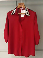 Georgette Shell Collar shirt