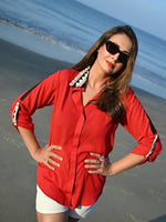 Georgette Shell Collar shirt