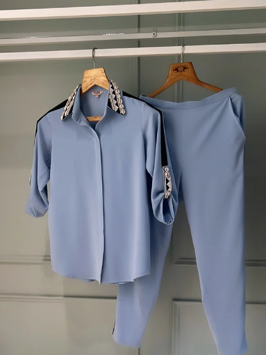 Shell Collar Pant Co-ord set