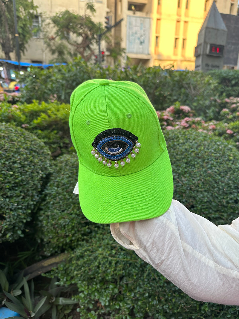 Evil Eye Pearl Cap