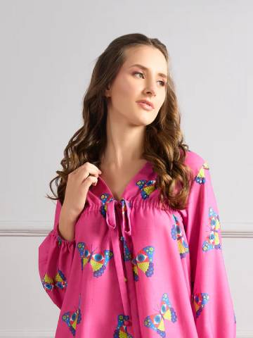Mystic Flutter Shirt Dress