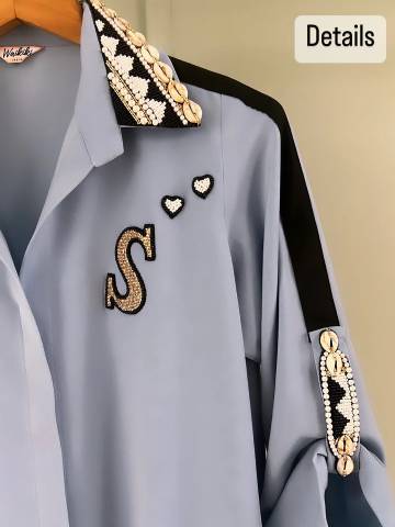 Personalised Shell collar Shirt Dress