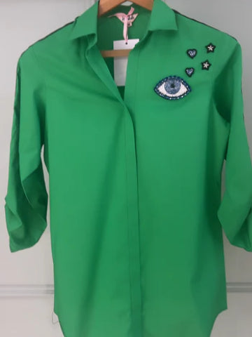 Starry Evil Eye Piping Shirt