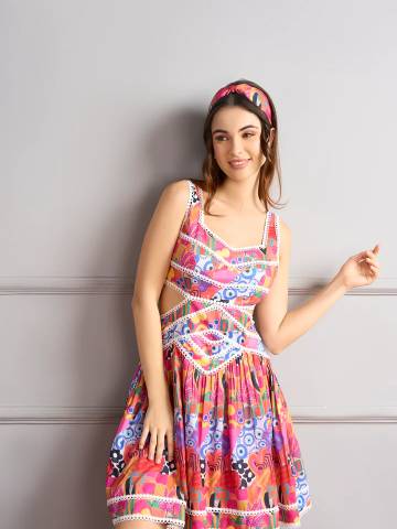 Vivid Mirage Cutout Dress