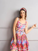 Vivid Mirage Cutout Dress