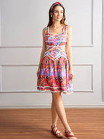 Vivid Mirage Cutout Dress