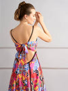 Vivid Mirage Midi Dress