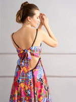 Vivid Mirage Midi Dress
