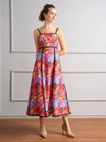 Vivid Mirage Midi Dress