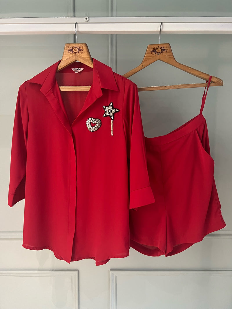 Red Starry co-ord set